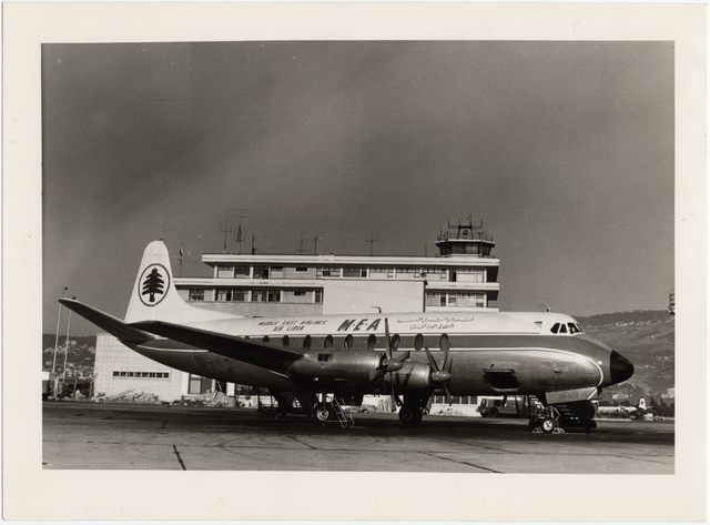 Photograph: Middle East Airlines (MEA), Vickers Viscount, Beirut International Airport
