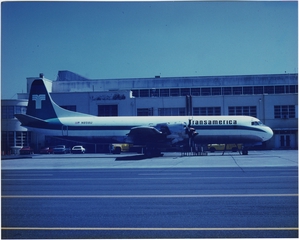 Image: photograph: Transamerica Airlines, Lockheed L-188 Electra