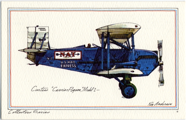 Postcard: National Air Transport, Curtiss Carrier Pigeon