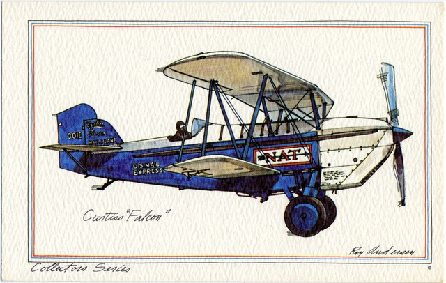 Postcard: United Air Lines, Curtiss
