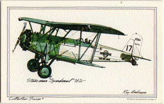 Image: postcard: United Air Lines, Stearman M-2 Speedmail