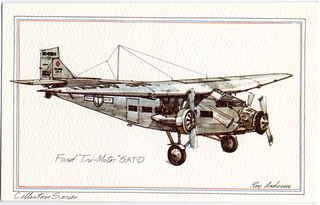 Image: postcard: United Air Lines, Ford 5-AT-D Tri-Motor