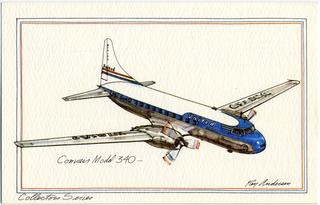 Image: postcard: United Air Lines, Convair 340