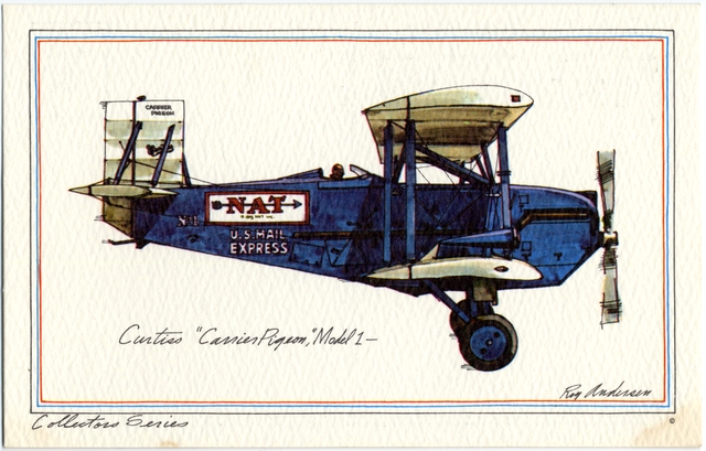 Postcard: National Air Transport, Curtiss Carrier Pigeon