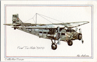 Image: postcard: United Air Lines, Ford 5-AT-D Tri-Motor