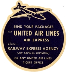 Image: luggage label: United Air Lines