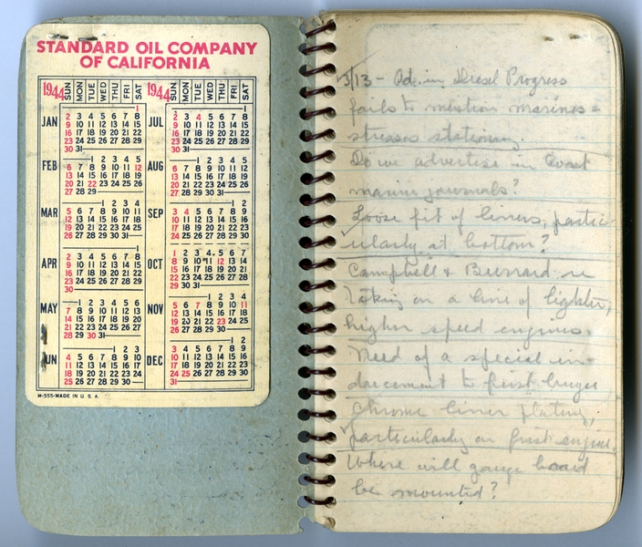 Image: logbook: Stanley Henry Page