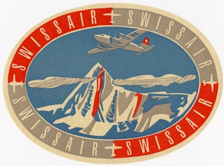 Image: luggage label: Swissair