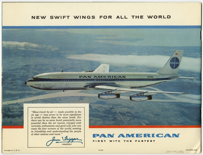 Image: brochure: Pan American World Airways, Boeing 707