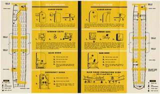 Image: safety information card: United Air Lines
