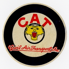 Image: luggage label: Civil Air Transport (CAT)