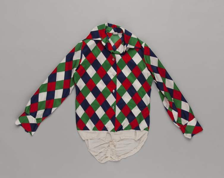 Image: flight attendant body blouse: United Airlines, “Harlequin”