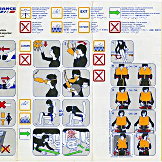 Image #3: safety information card: Air France, Airbus A320