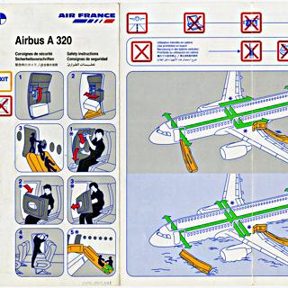 Image #4: safety information card: Air France, Airbus A320