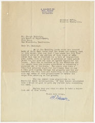 Image: correspondence: S. Hauser Co. Real Estate, Joseph J. Phillips, Right of Way Agent for City and County of San Francisco, proposed airport site