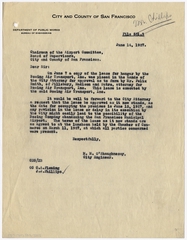 Image: correspondence: Joseph J. Phillips, Right of Way Agent for City and County of San Francisco