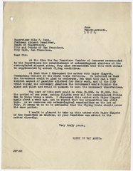 Image: correspondence: Joseph J. Phillips, Right of Way Agent for City and County of San Francisco