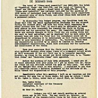 Image #2: correspondence: Aviation Committee of Down Town Association, Mills Field Municipal Airport of San Francisco