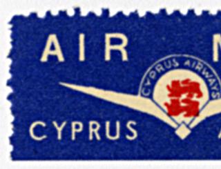 Image #1: airmail courtesy label: Cyprus Airways