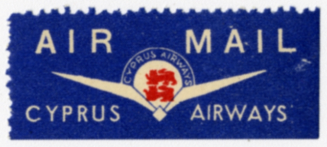 Airmail courtesy label: Cyprus Airways