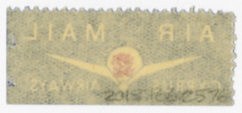 Image: airmail courtesy label: Cyprus Airways
