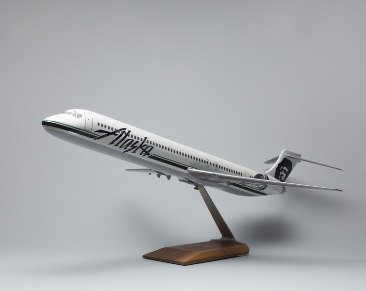 Image: model airplane: Alaska Airlines, McDonnell Douglas MD-88