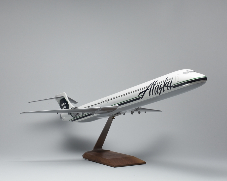 Image: model airplane: Alaska Airlines, McDonnell Douglas MD-88