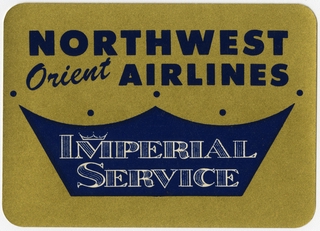 Image: luggage label: Northwest Orient Airlines