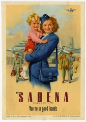 Image: luggage label: Sabena Belgian Air Lines 
