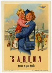 Image: luggage label: Sabena Belgian Air Lines 