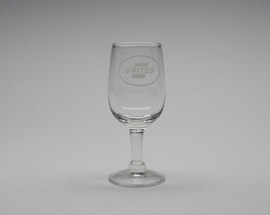 Image: cordial glass: United Air Lines