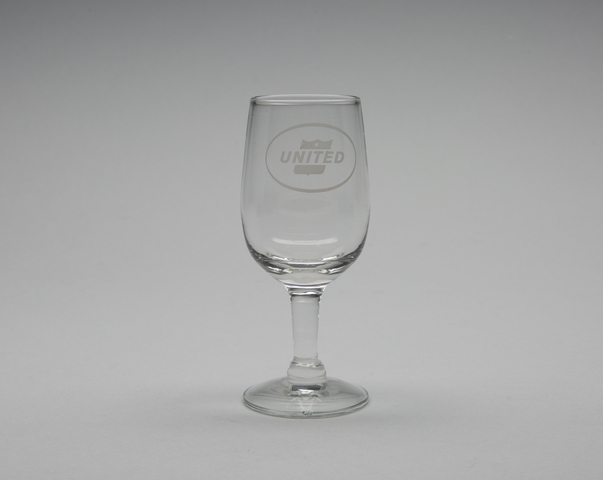 Cordial glass: United Air Lines