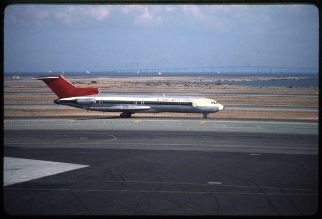 Slide: Northwest Orient, Boeing 727-200, San Francisco International Airport (SFO)