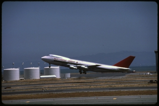 Image: slide: Northwest Orient Airlines, Boeing 747-200, San Francisco International Airport (SFO)
