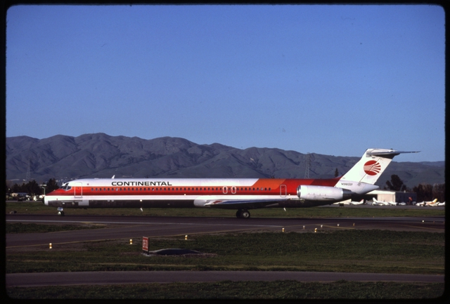 Slide: Continental Airlines, Douglas DC-9-80, San Jose International Airport (SJC)