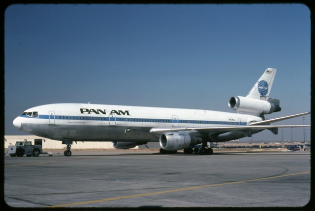 Slide: Pan American World Airways, McDonnell Douglas DC-10-30, Dallas/Fort Worth International Airport (DFW)