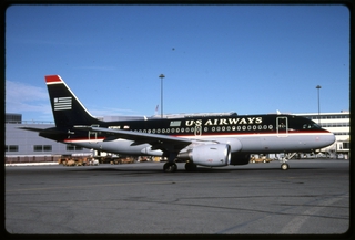 Image: slide: US Airways, Airbus A319, San Francisco International Airport (SFO)