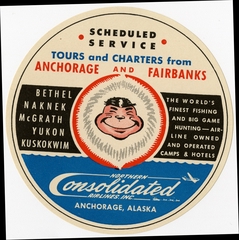 Image: luggage label: Northern Consolidated Airlines