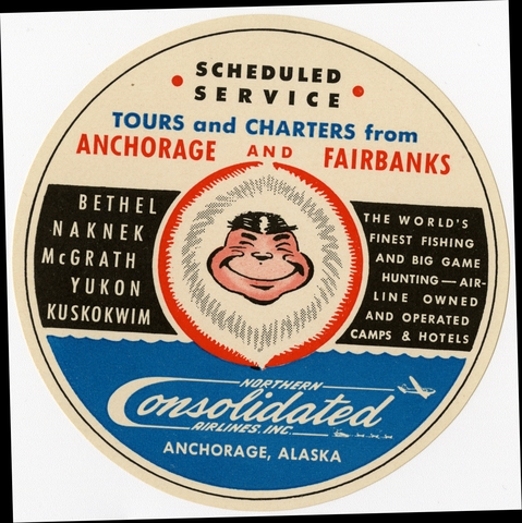 Luggage label: Northern Consolidated Airlines
