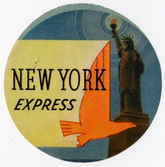 Image: luggage label: Eastern Air Lines, New York