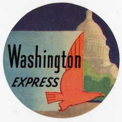 Image: luggage label: Eastern Air Lines, Washington, DC