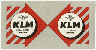 Image: luggage label: KLM (Royal Dutch Airlines)