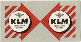 Image: luggage label: KLM (Royal Dutch Airlines)