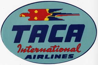 Image: luggage label: TACA International Airlines