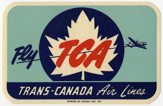 Image: luggage label: Trans-Canada Air Lines (TCA)