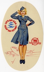 Image: luggage label: Transcontinental & Western Air (TWA)