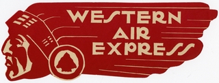 Image: luggage label: Western Air Express