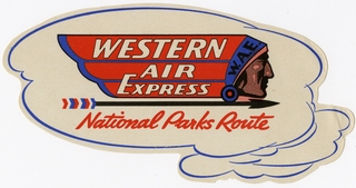 Image: luggage label: Western Air Express
