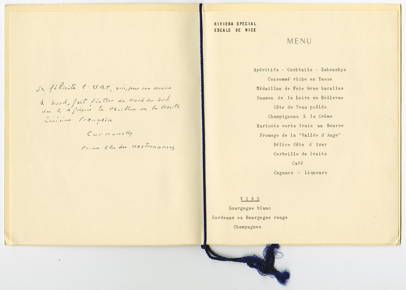 Image: menu: Union Aeromaritime de Transport (UAT)