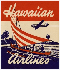 Image: luggage label: Hawaiian Airlines